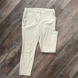 Cynthia Rowley Cream Cropped Ankle Pants